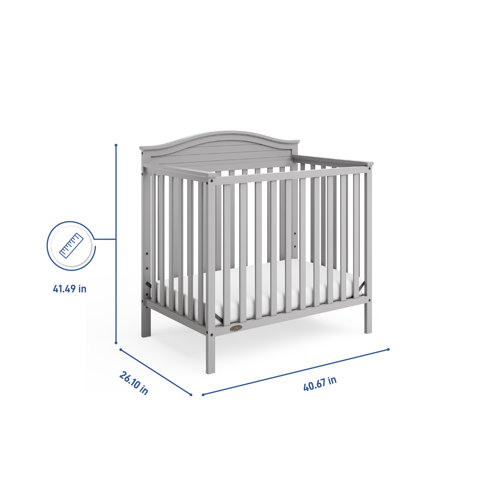 Graco Stella 4in1 Mini Convertible Crib with Mattress & Reviews Wayfair
